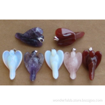 gemstone angel pendants